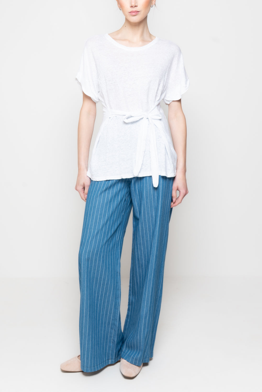 Maglia in 100% Lino con fusciacca