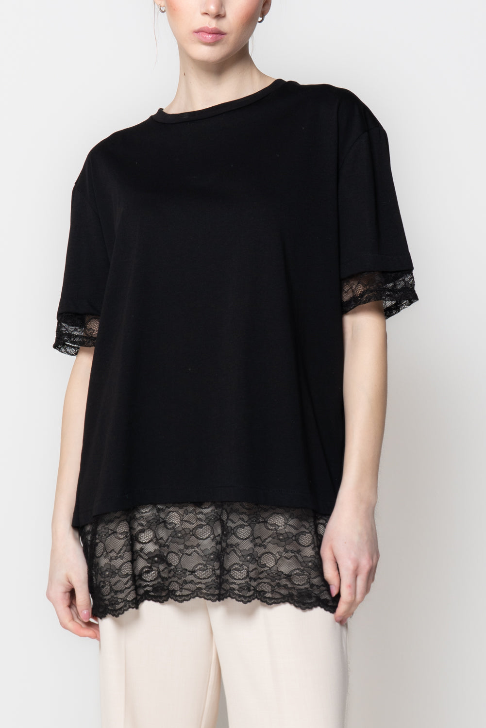 T- Shirt con Pizzo