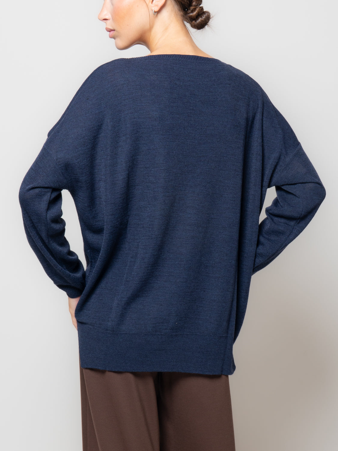 Maglia over misto lana