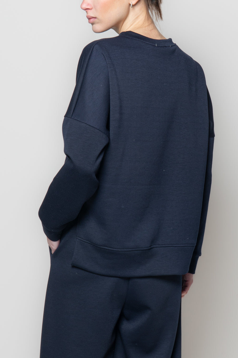 Felpa in neoprene con spacchi laterali