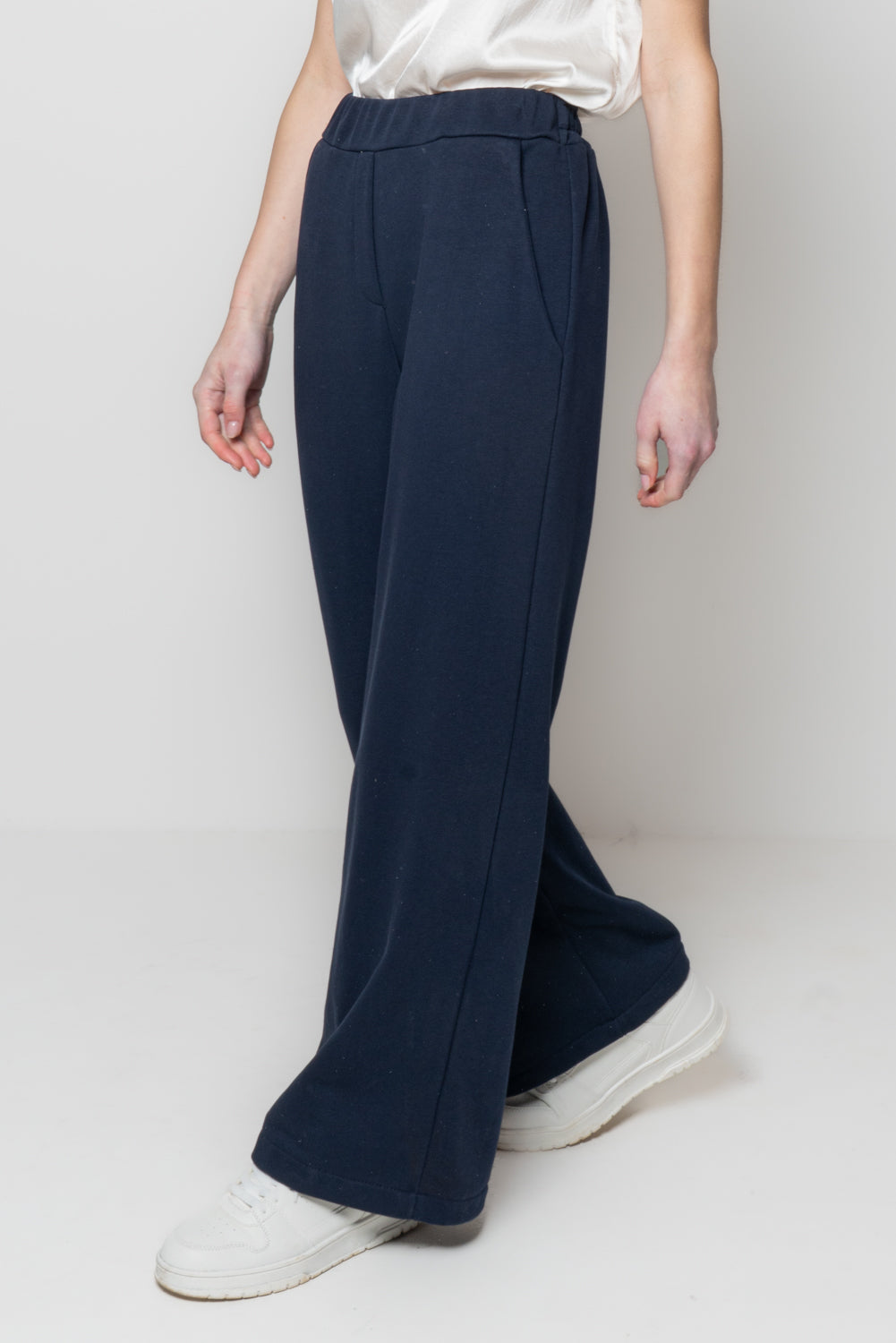 Pantaloni palazzo in felpa
