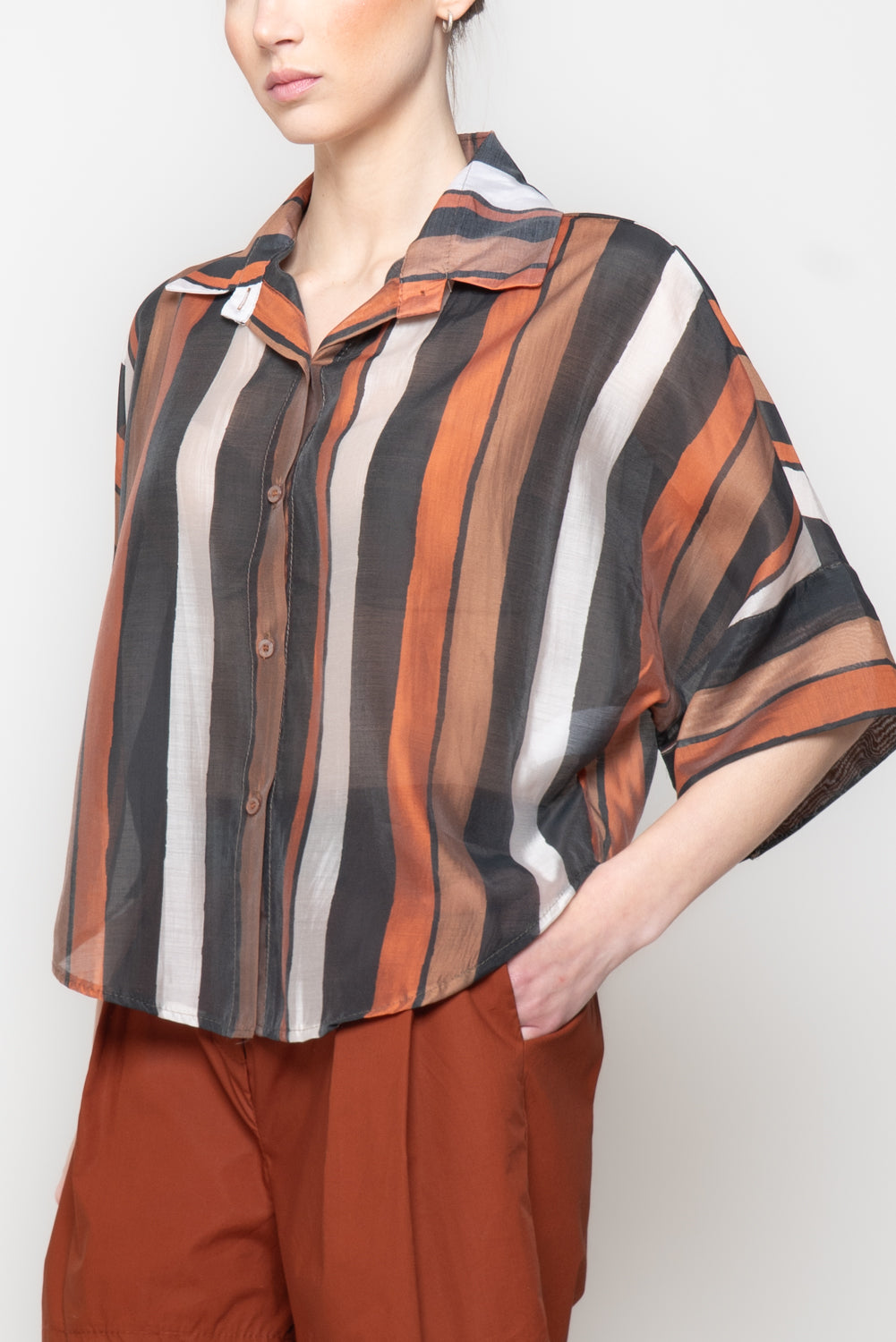 Camicia a Righe Multicolor