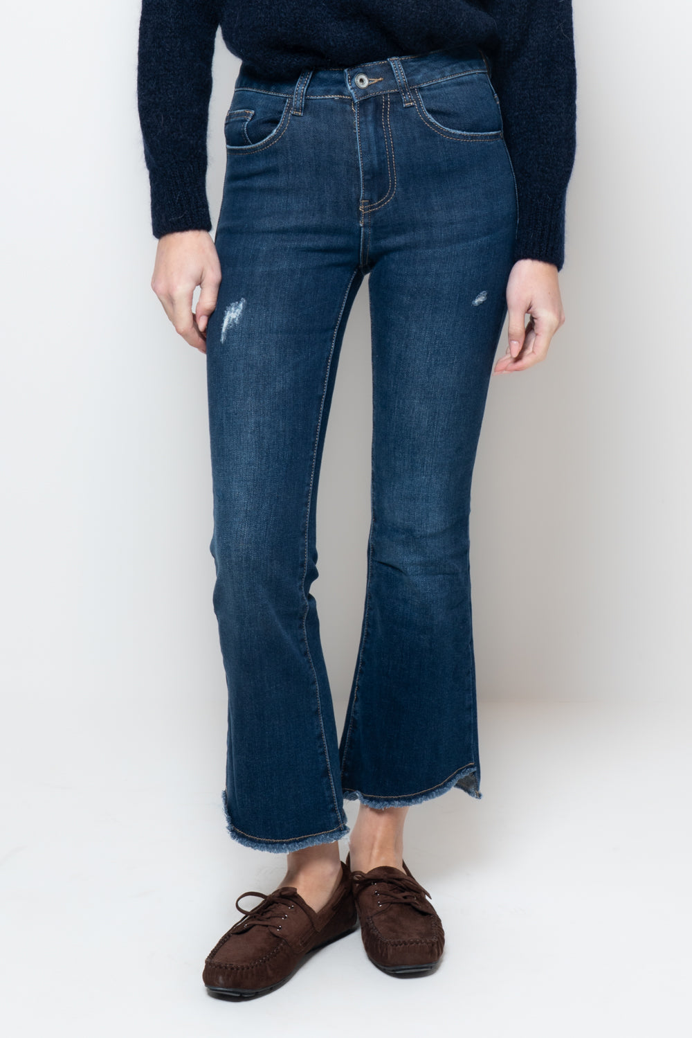 Jeans flair crop