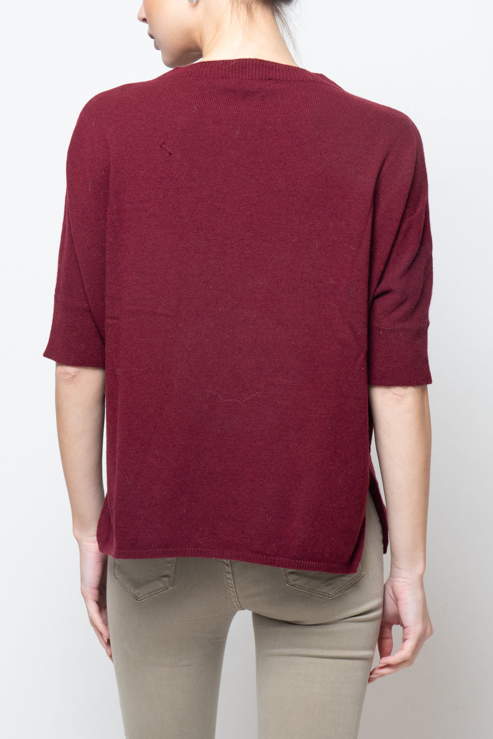 Maglia misto cashmere  manica corta