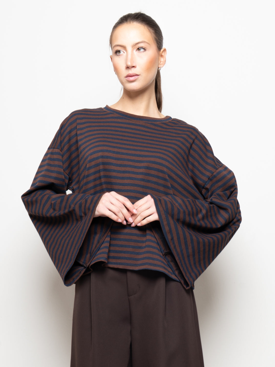 Maglia oversize righe