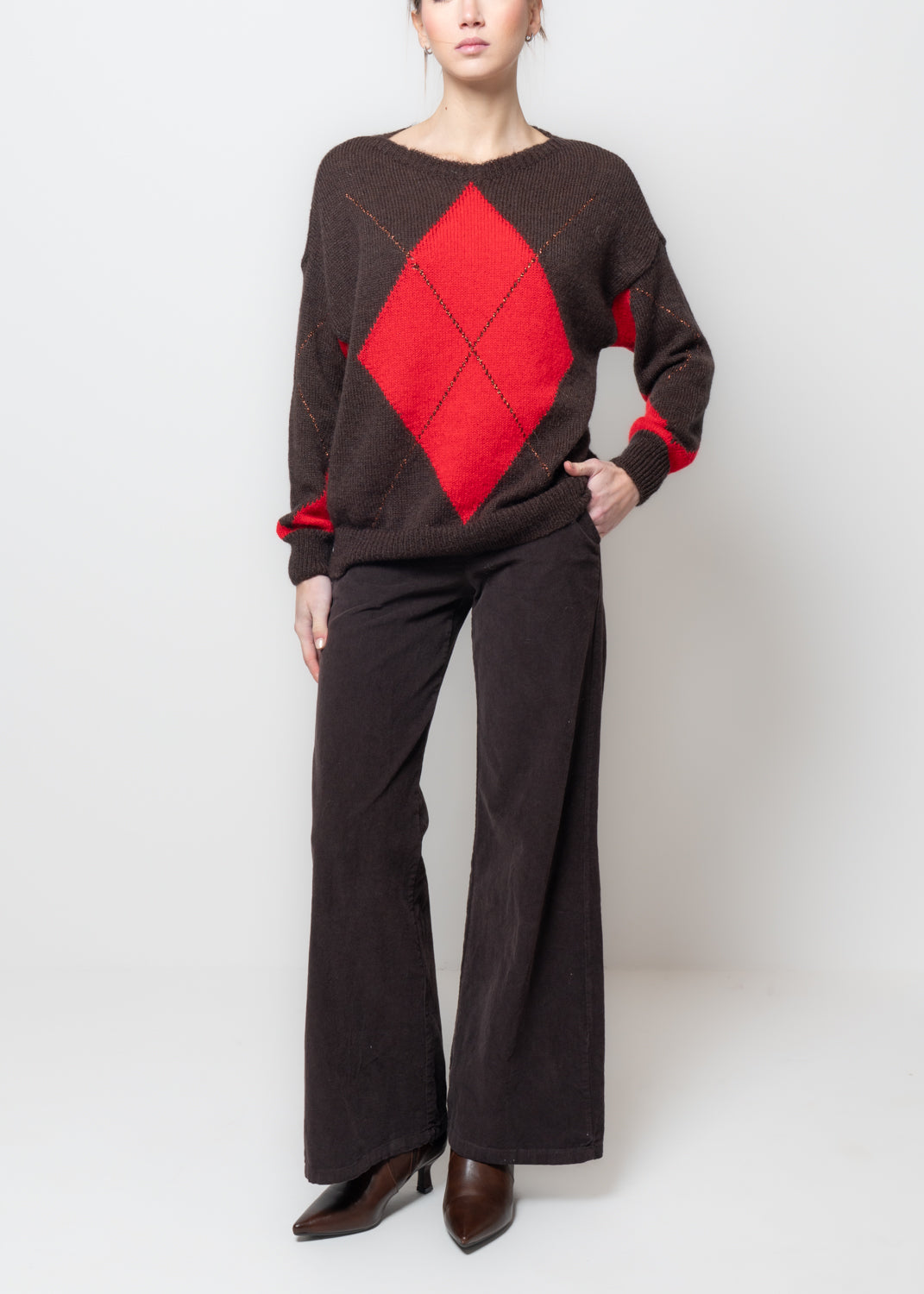 Maglia con motivo a rombo