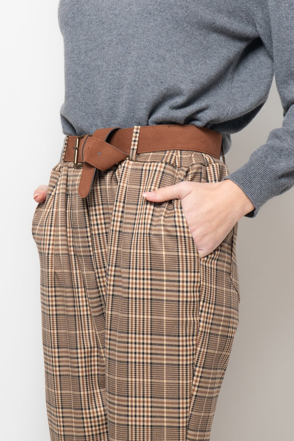 Pantaloni baggy tartan