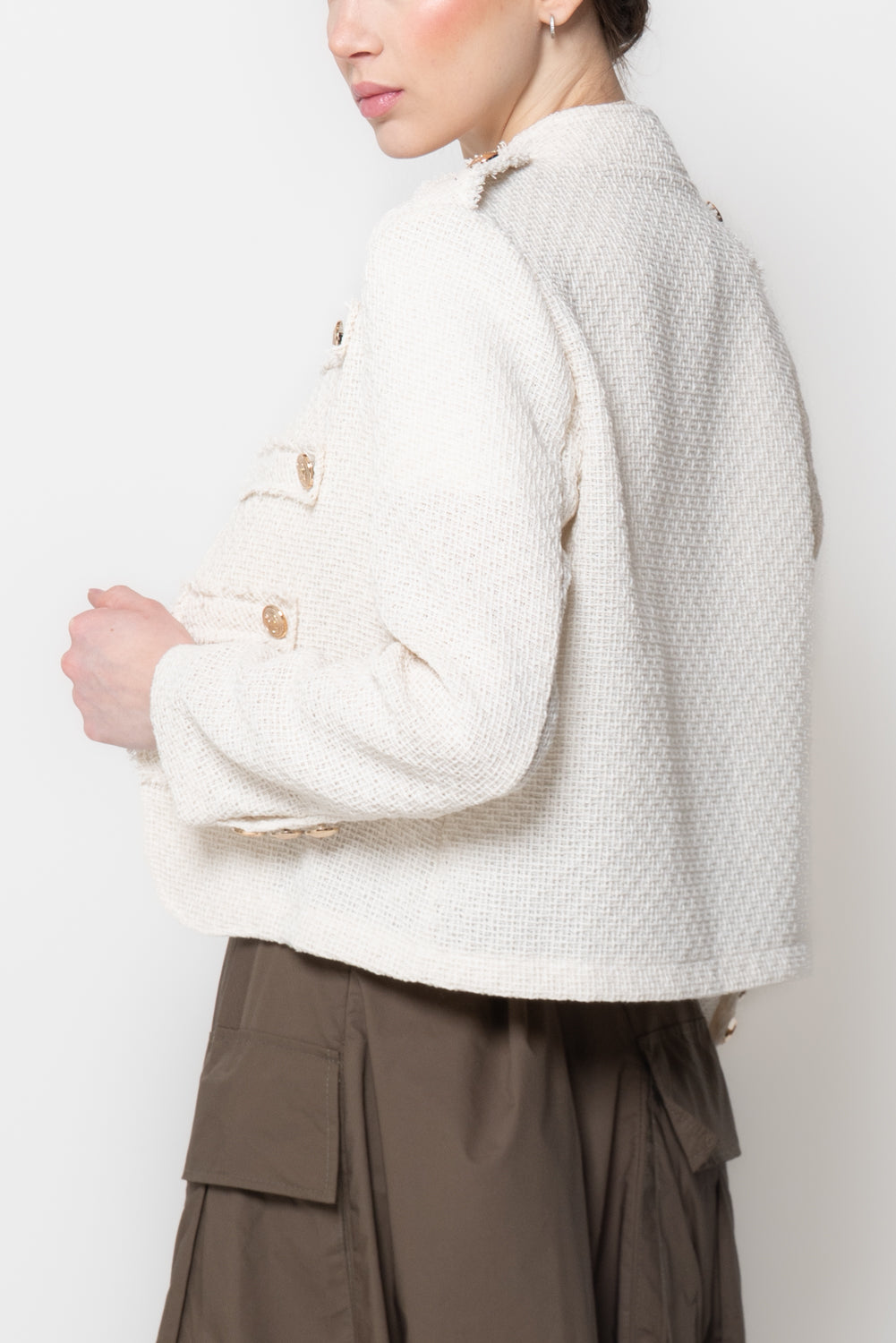Giacca napoleon in tweed