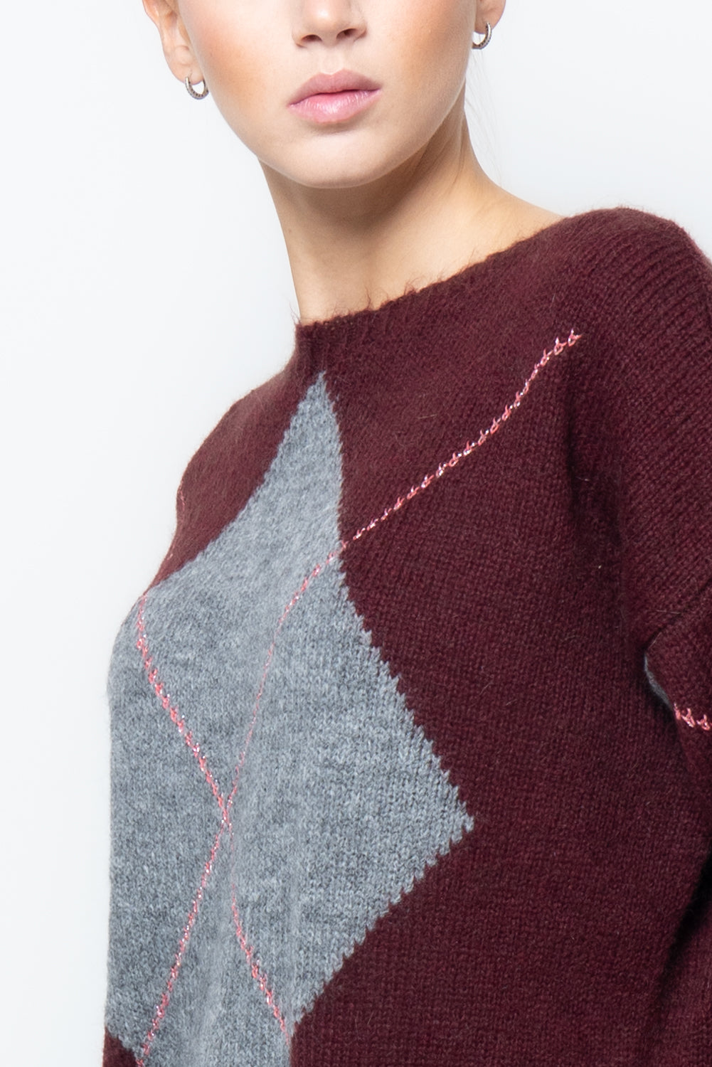 Maglia con motivo a rombo