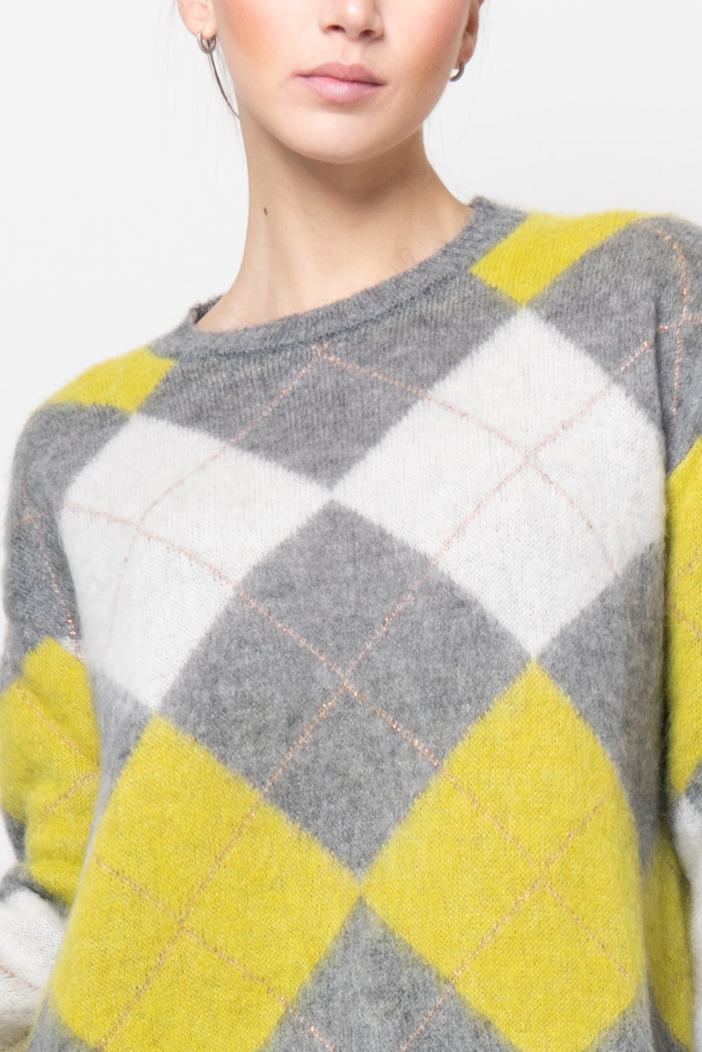 Maglia a rombi garzata