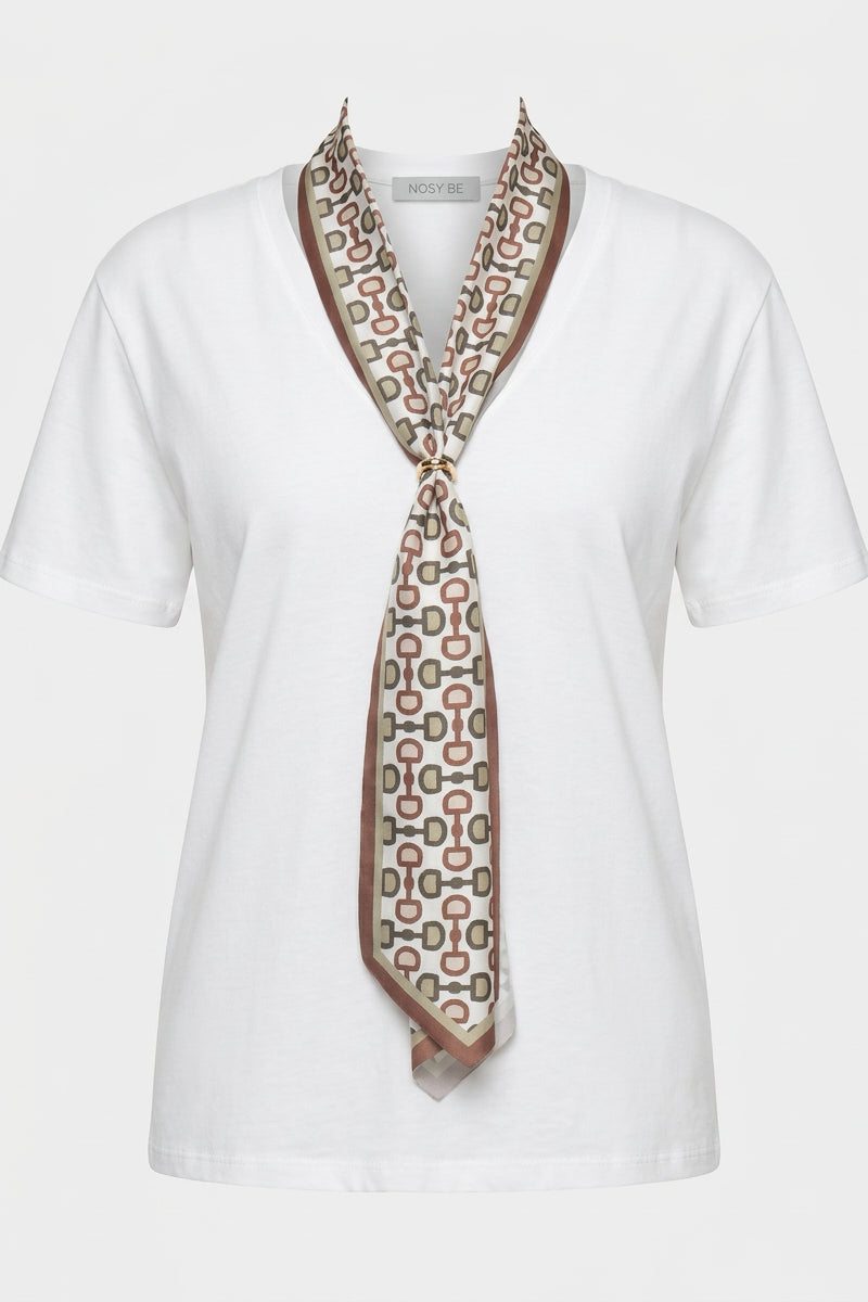 T shirt con foulard
