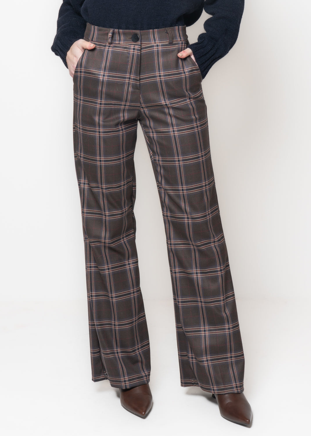 Pantaloni a palazzo a quadri