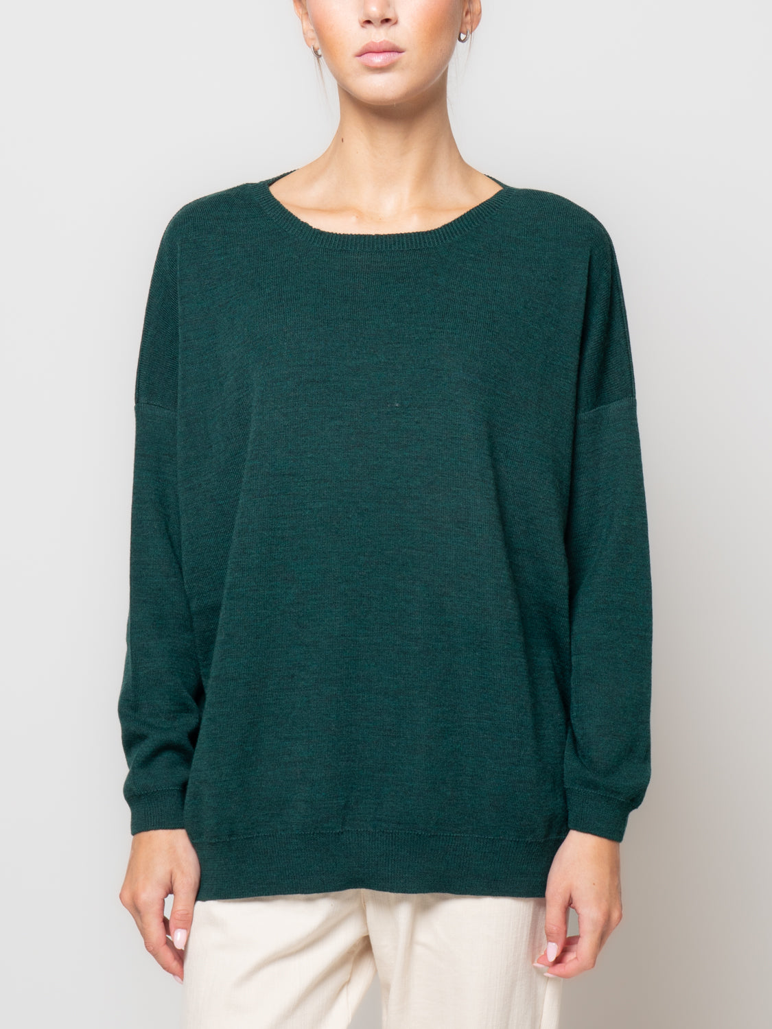 Maglia over misto lana