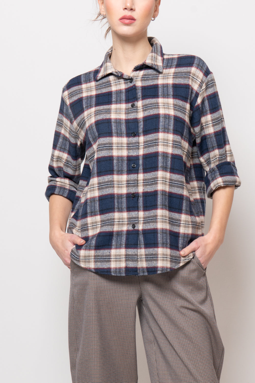 Camicia a quadri in flanella