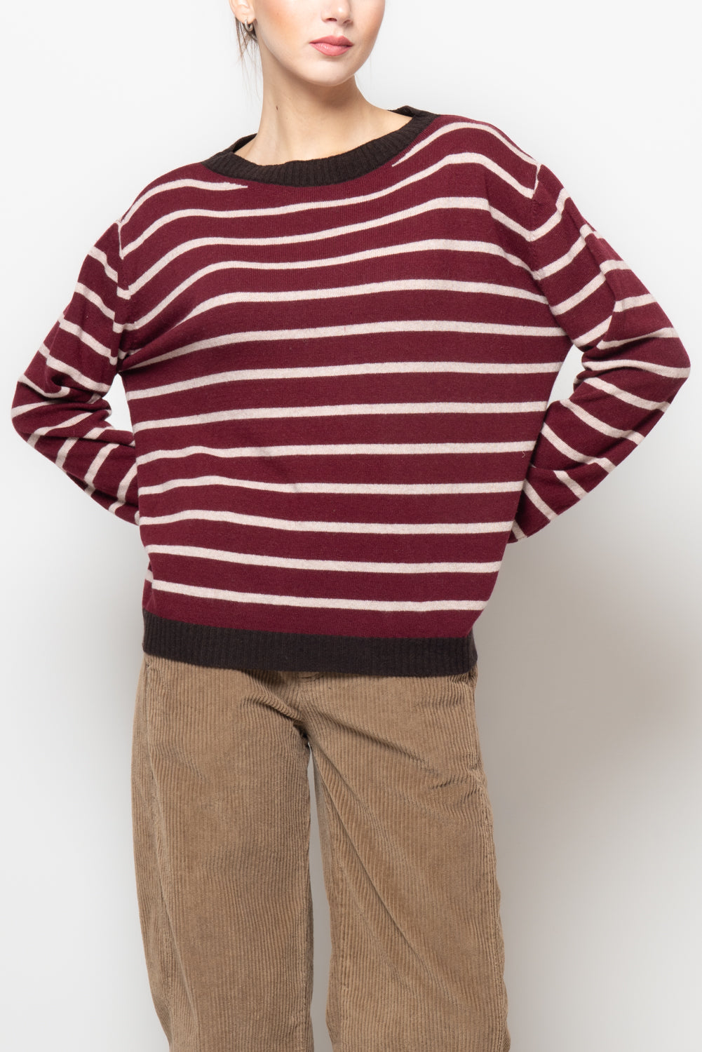 Maglia a scatola a righe