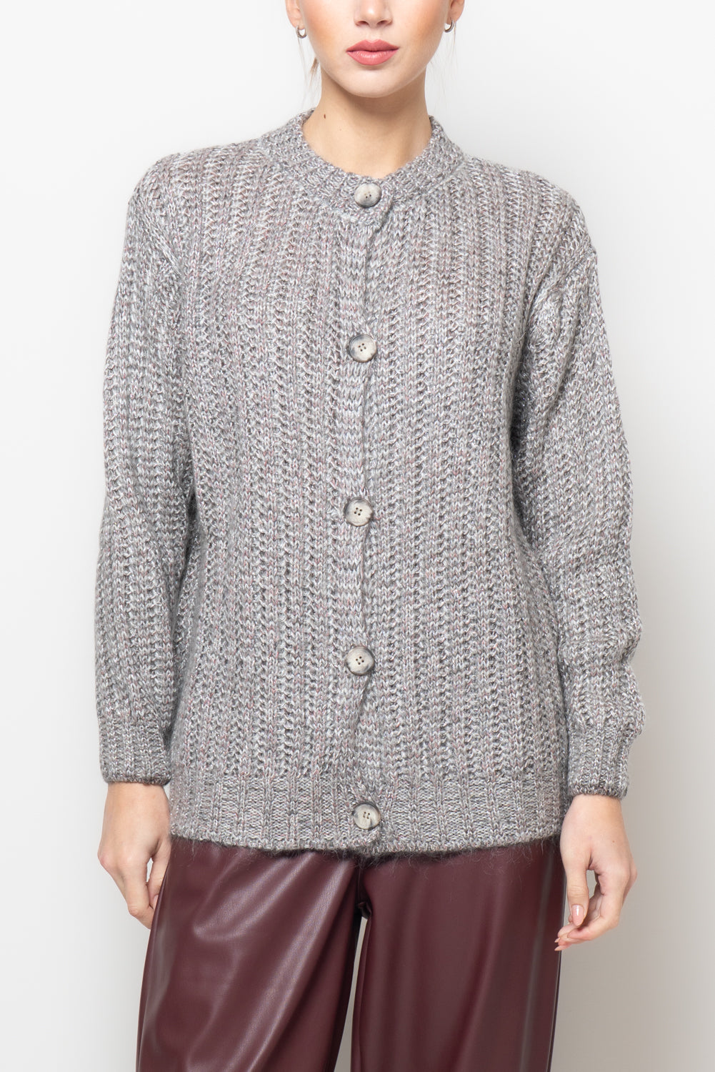 Cardigan misto mohair melange
