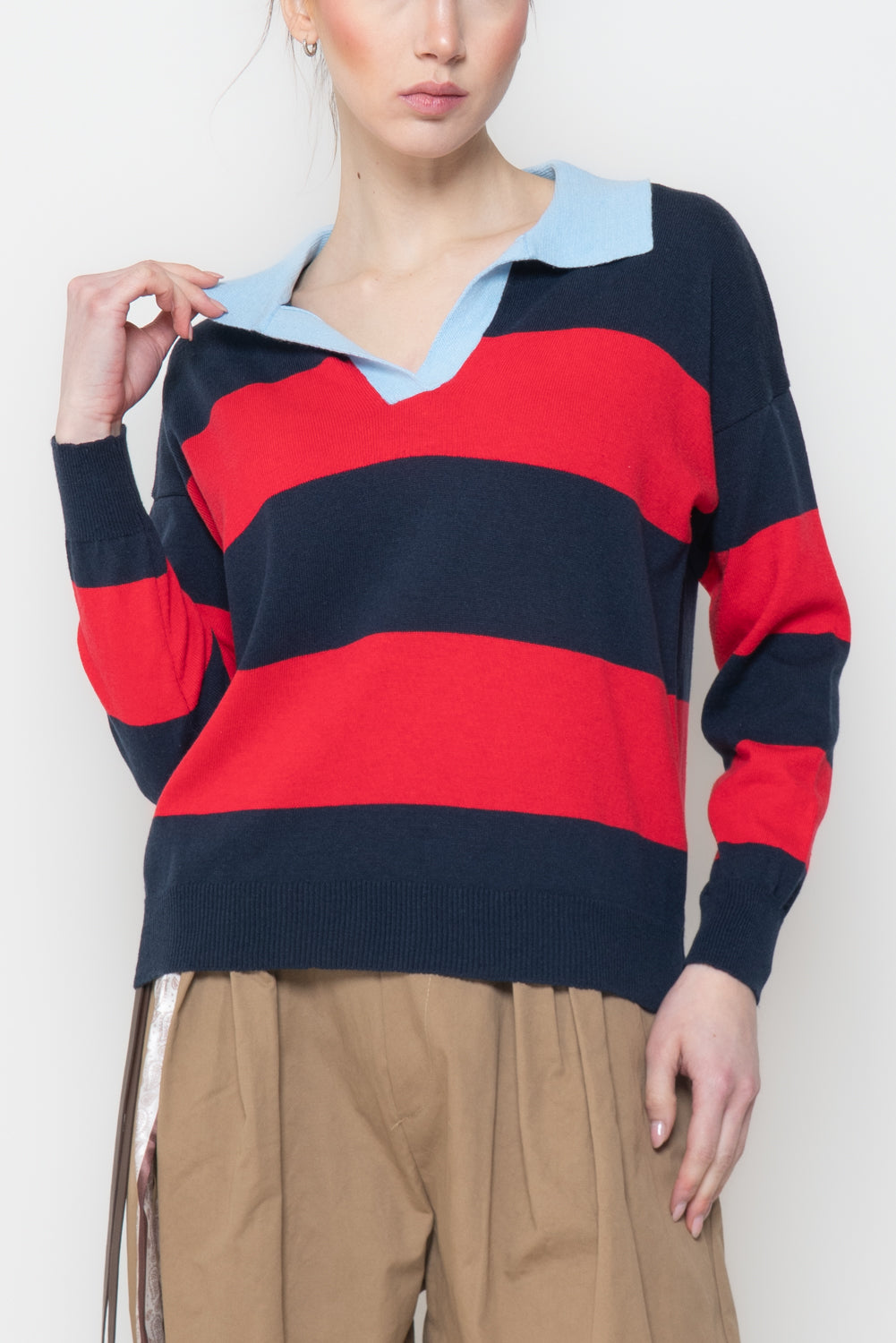 Polo in Maglia a Righe