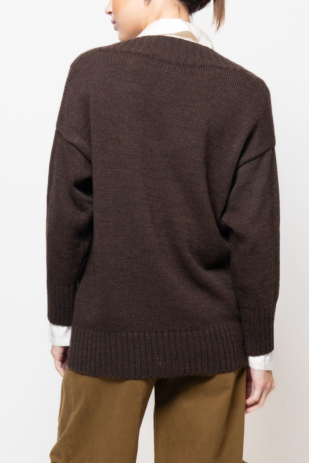 Maglia maxi scollo a V