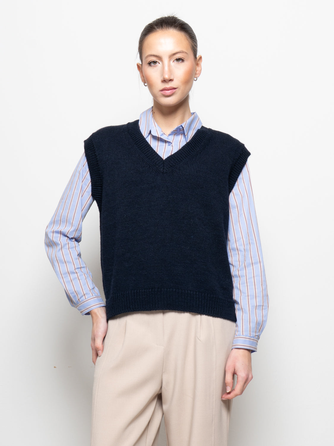 Gilet con scollo a V