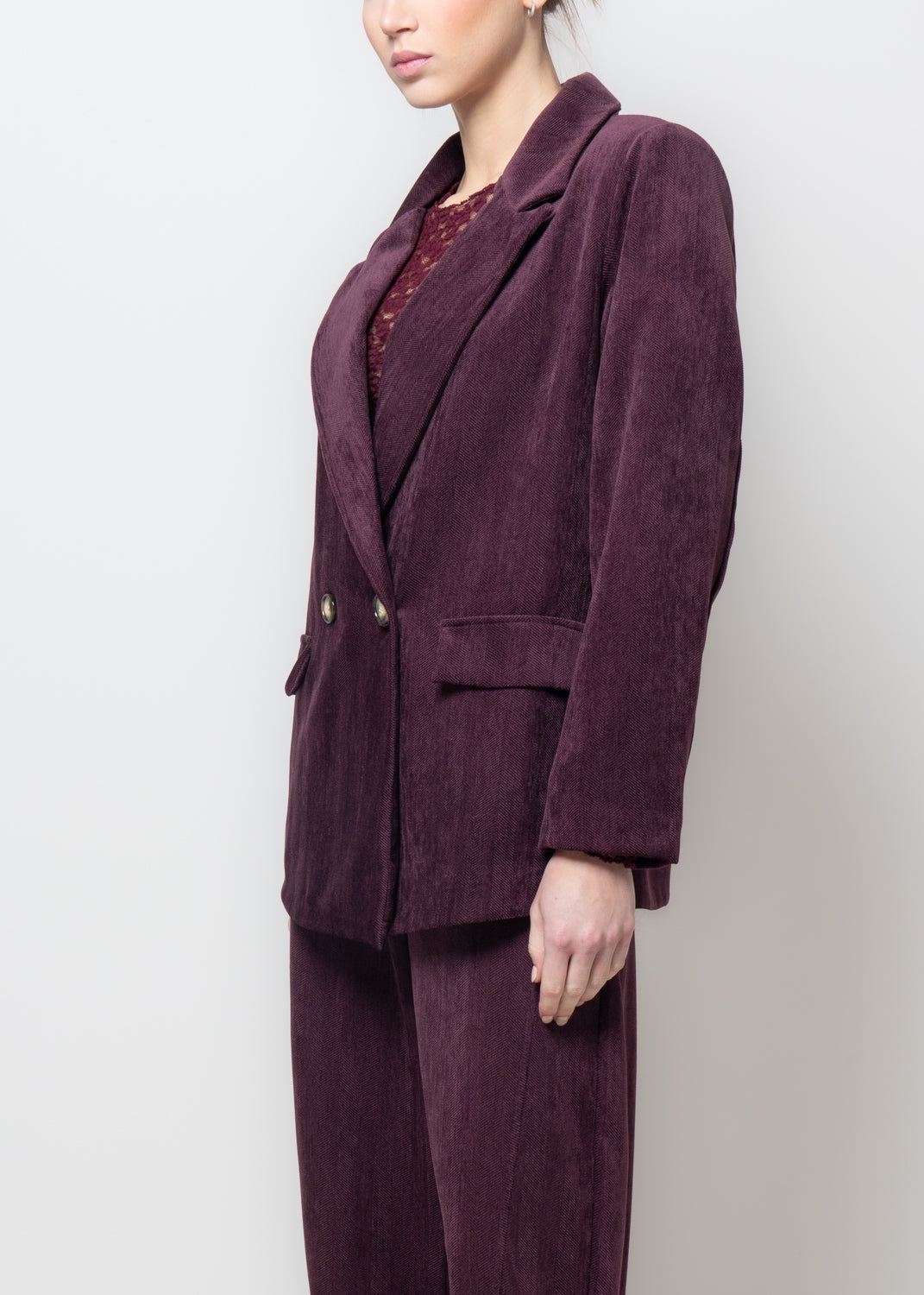 Giacca in velluto doppiopetto