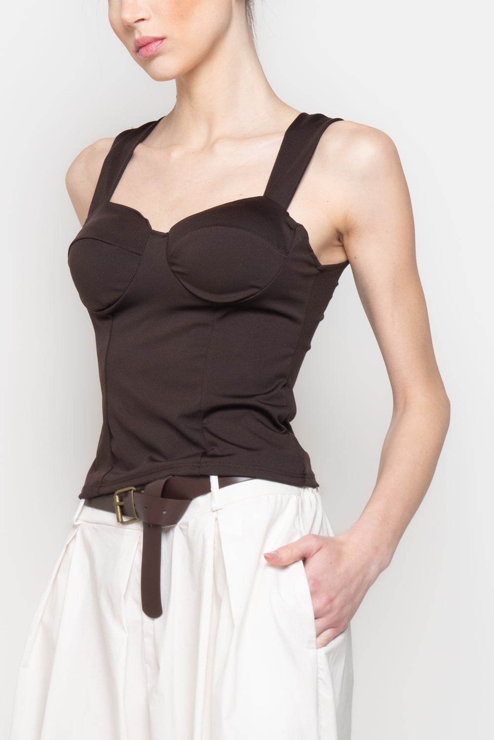 Top Bustier con Coppe Preformate
