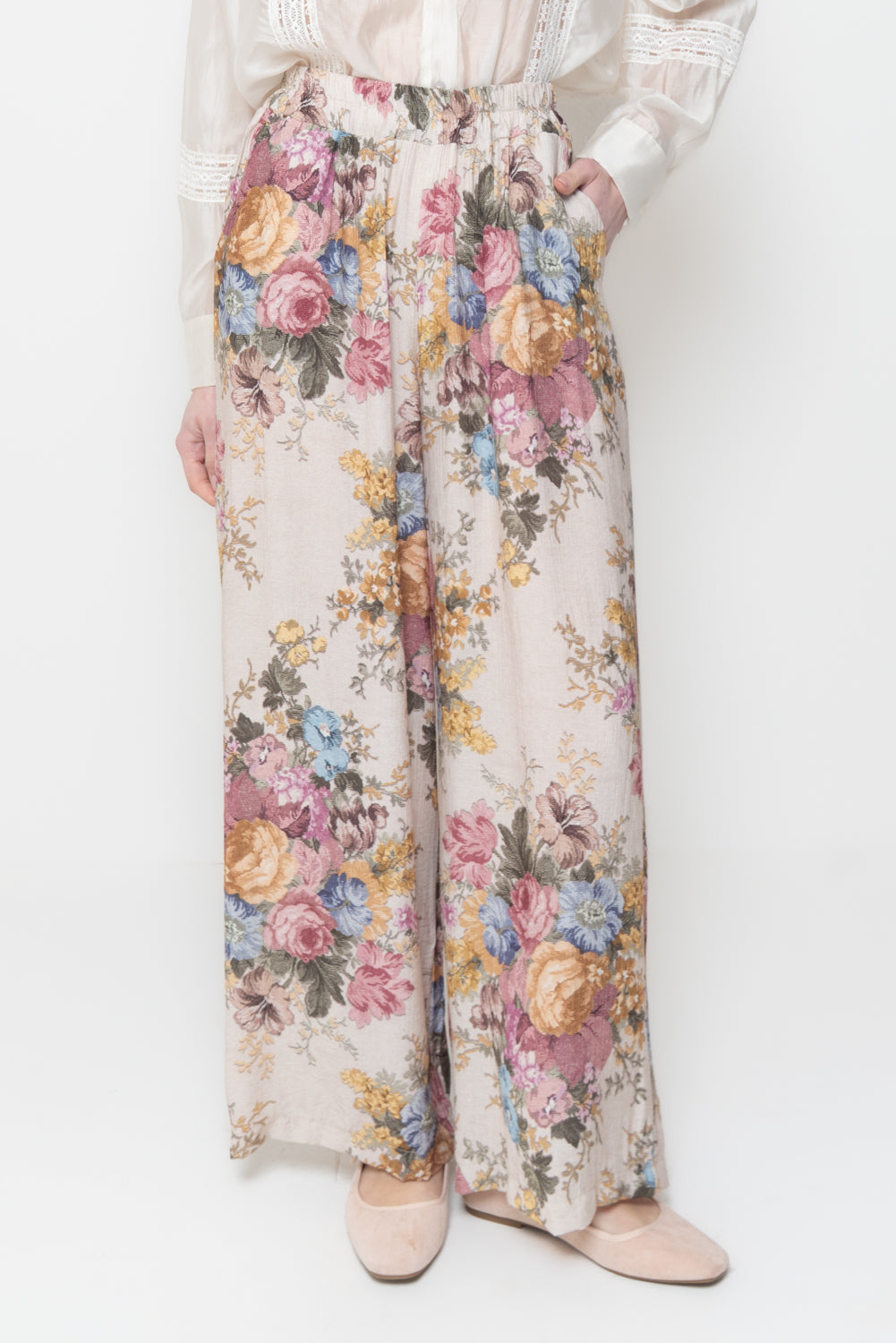 Pantalone a palazzo in fantasia