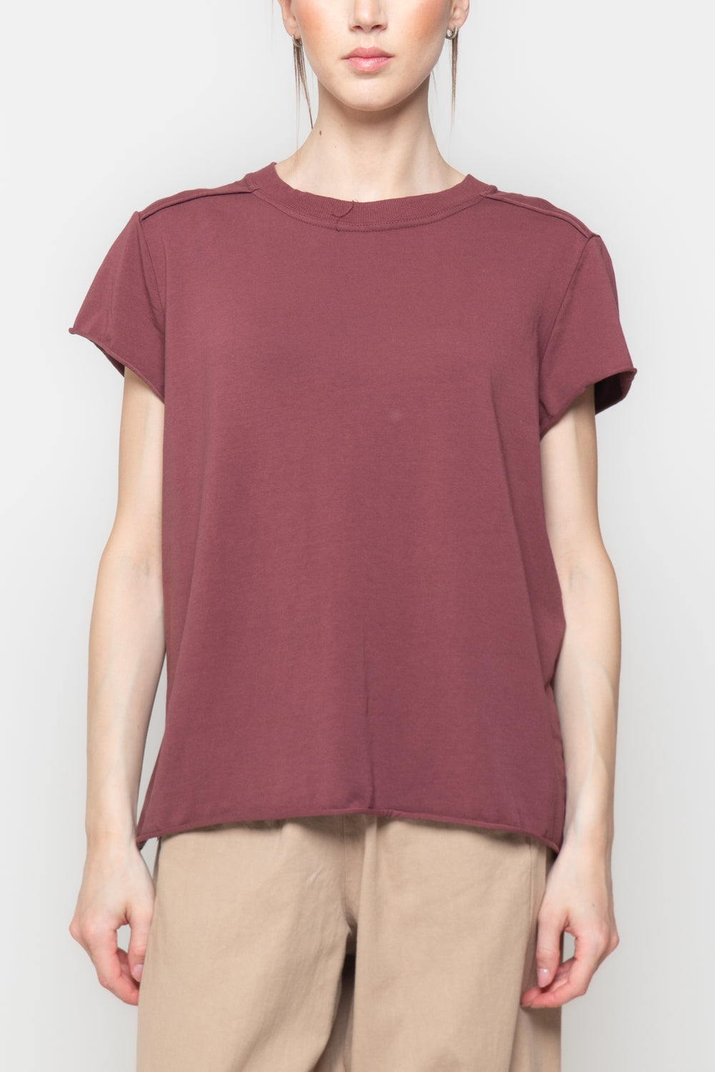 T-shirt Basica con Dettaglio Spalla