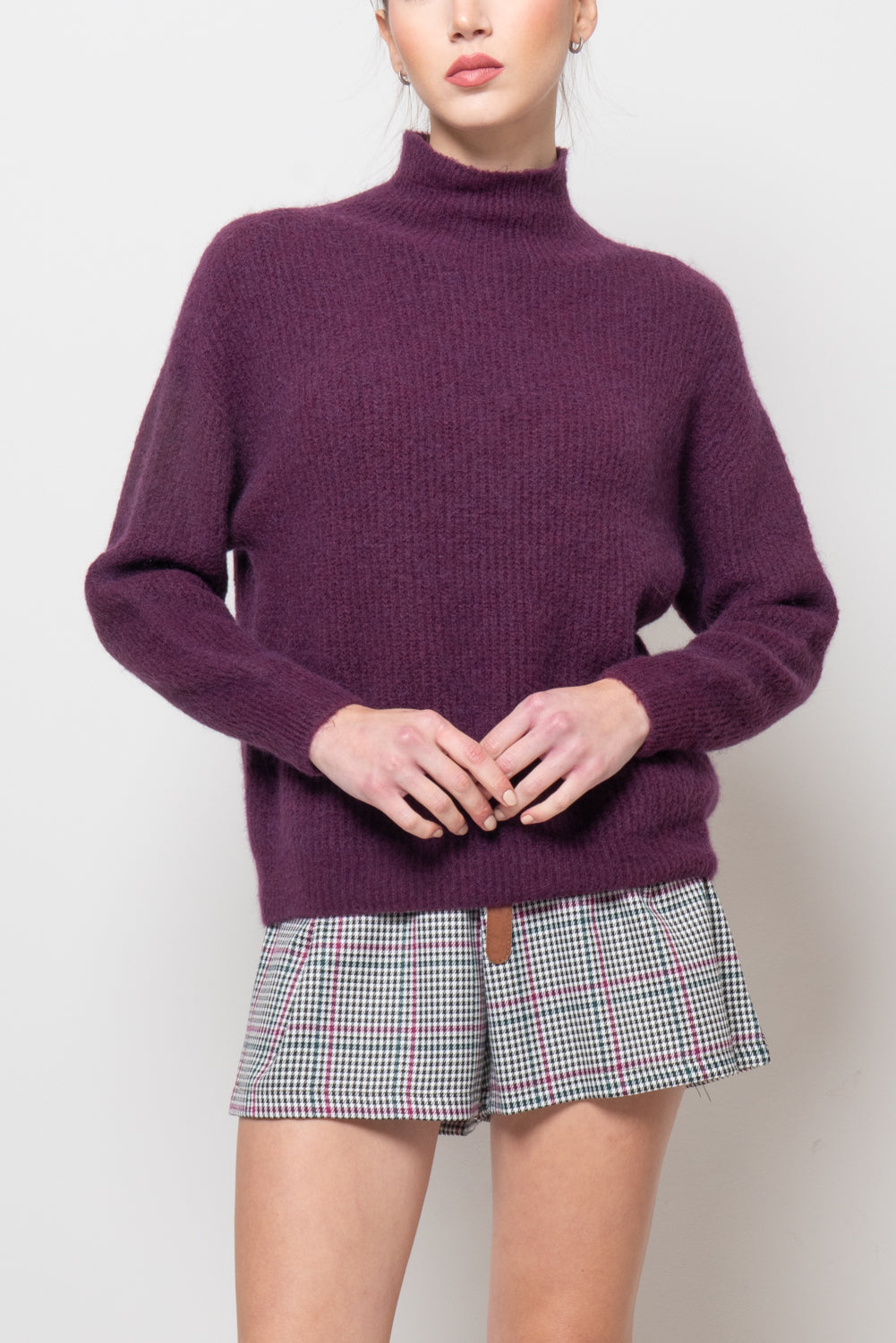 Maglia inglese con collo a cratere