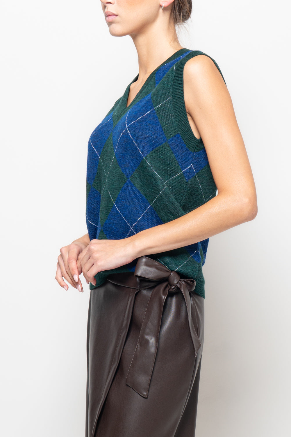 Gilet a rombi a corpetto