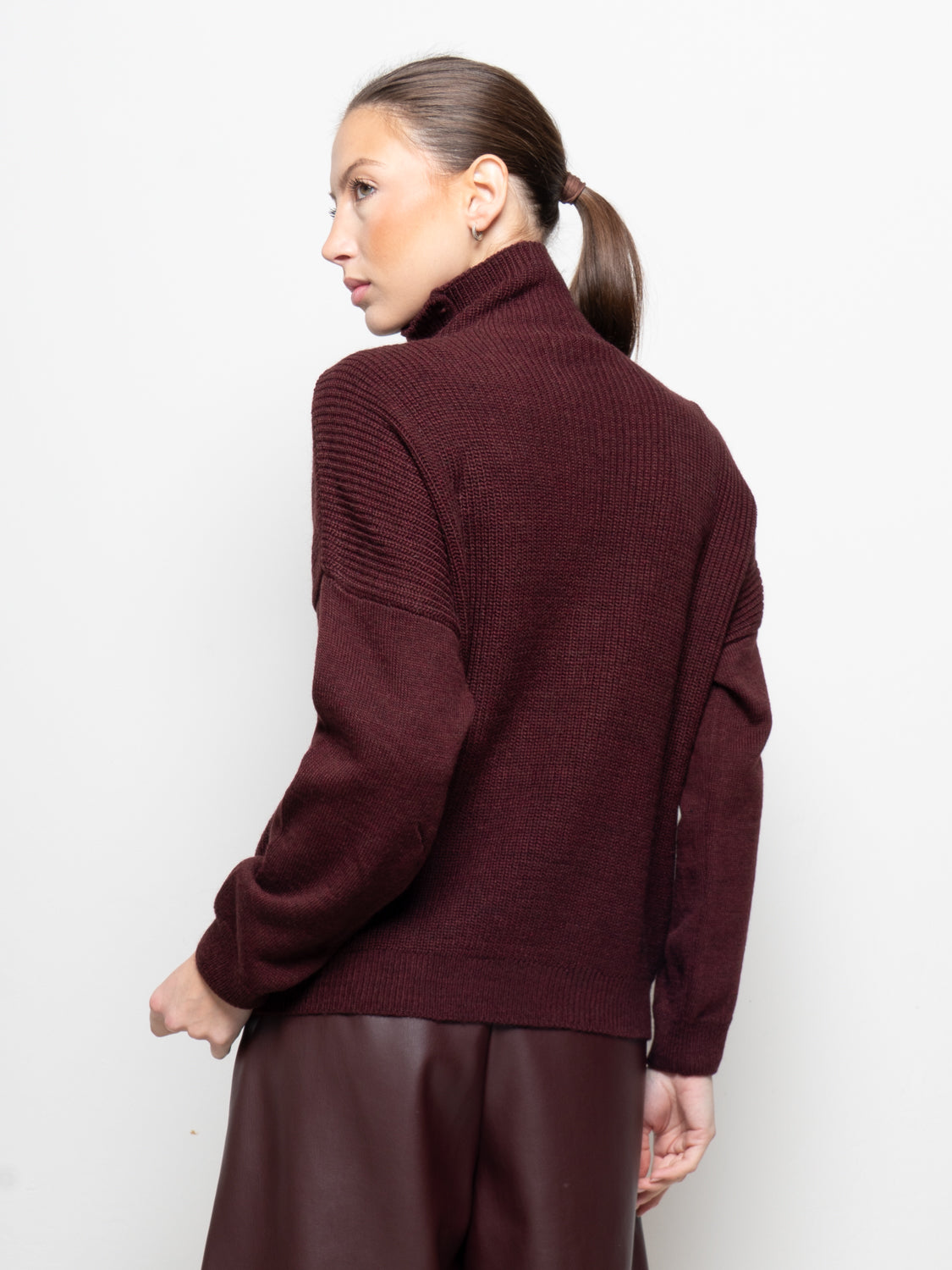 Maglione con collo a zip