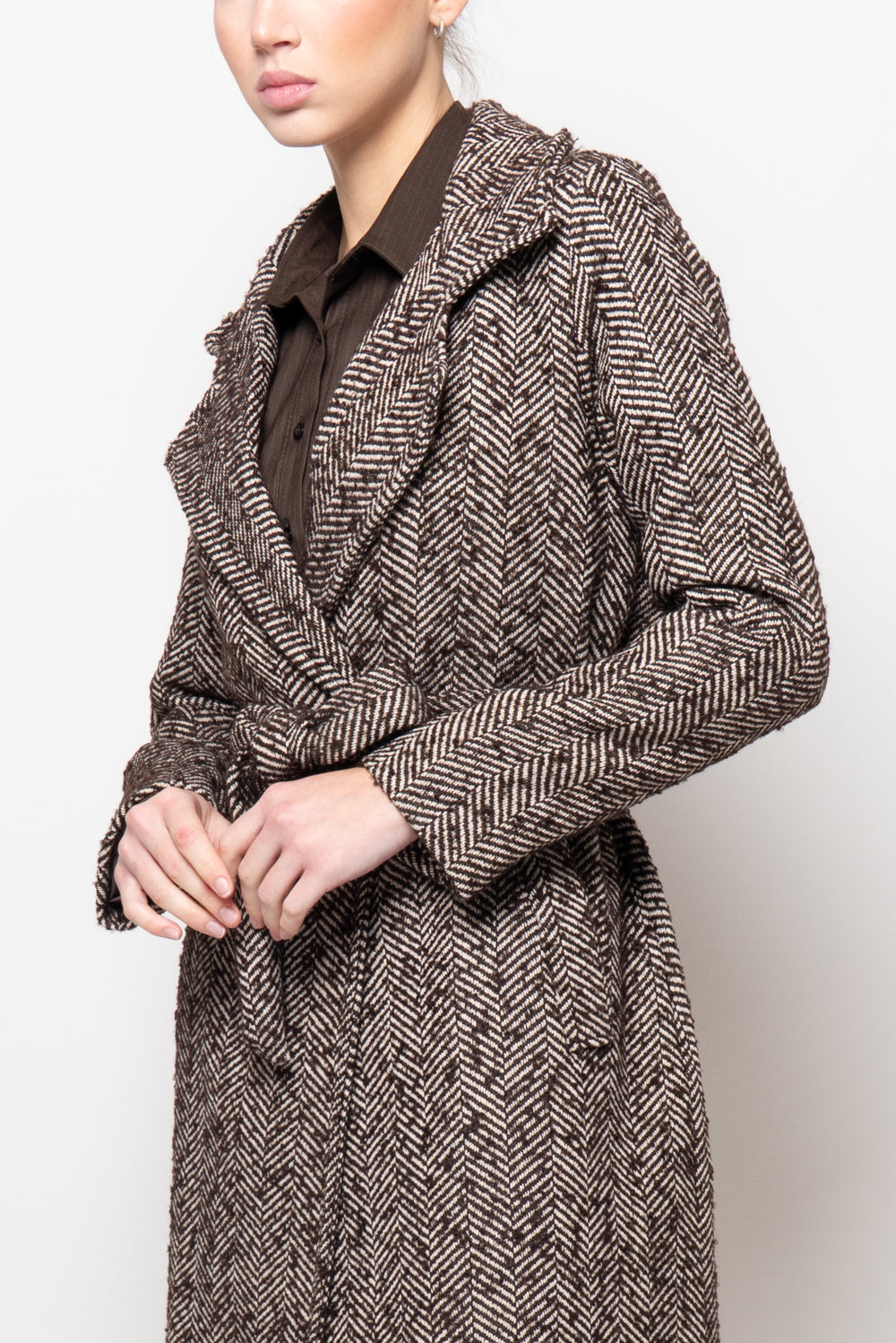 Cappotto spigato con fusciacca