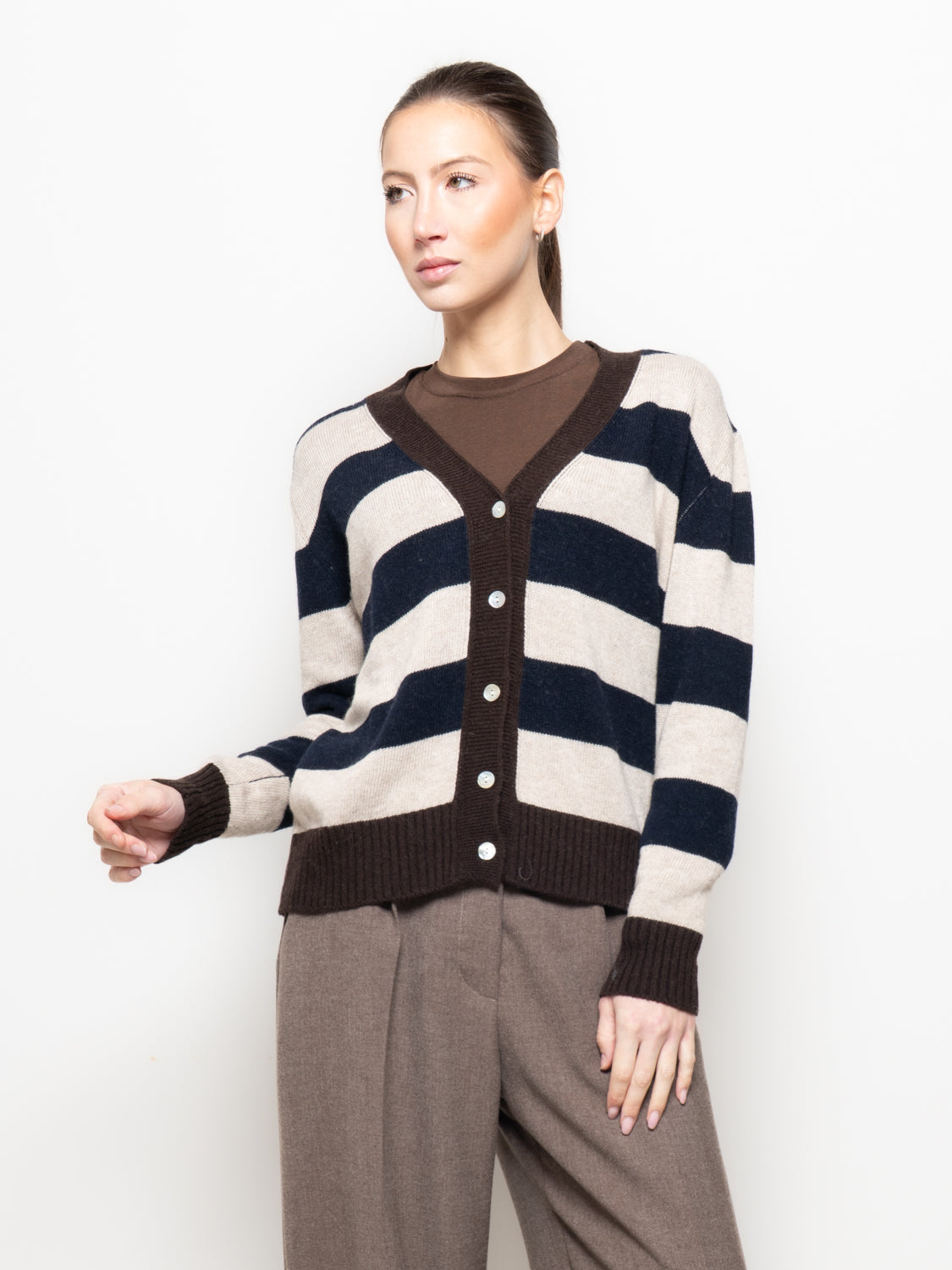 Cardigan a righe