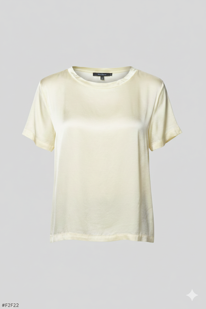 T shirt in satin