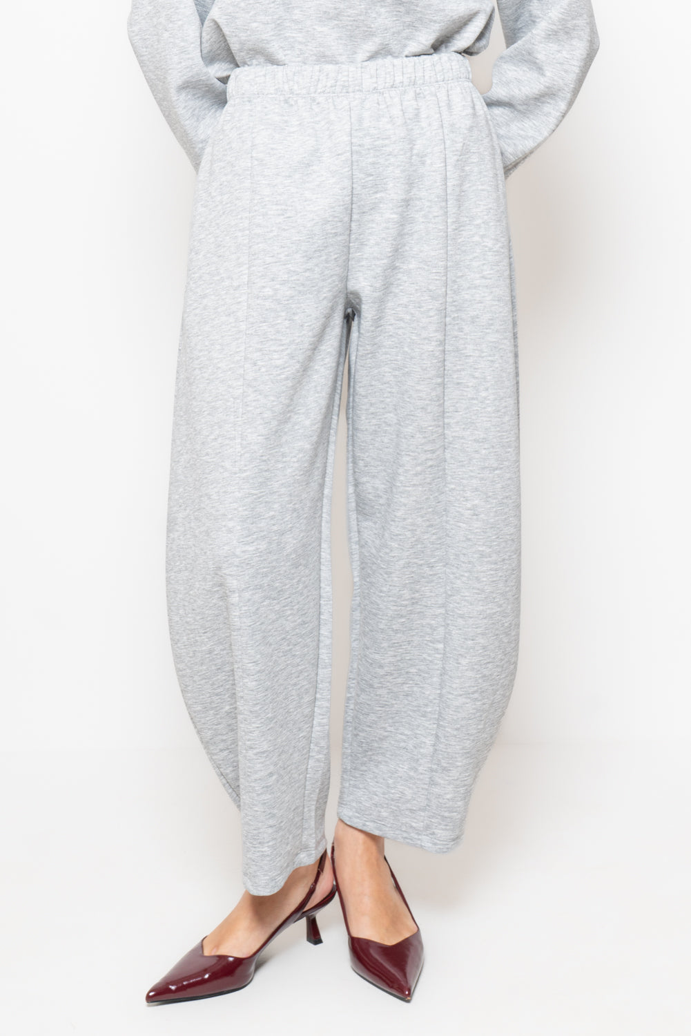 Pantalone barrel in ecopelle