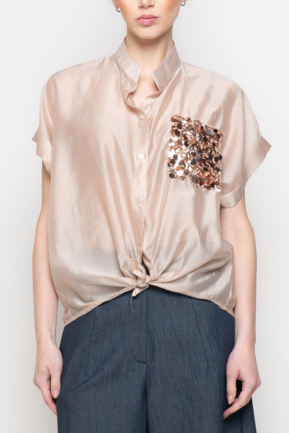 Camicia con Taschino di Paillettes