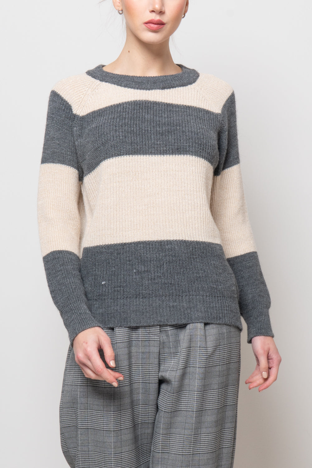 Maglia con maxi righe