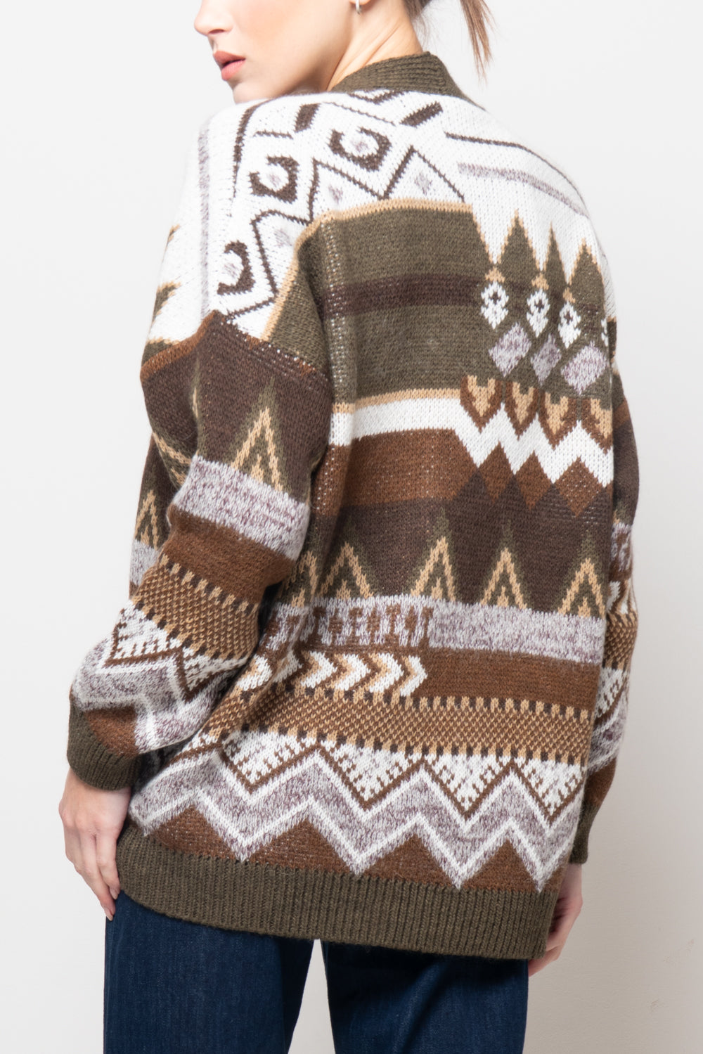 Cardigan fantasia etnica