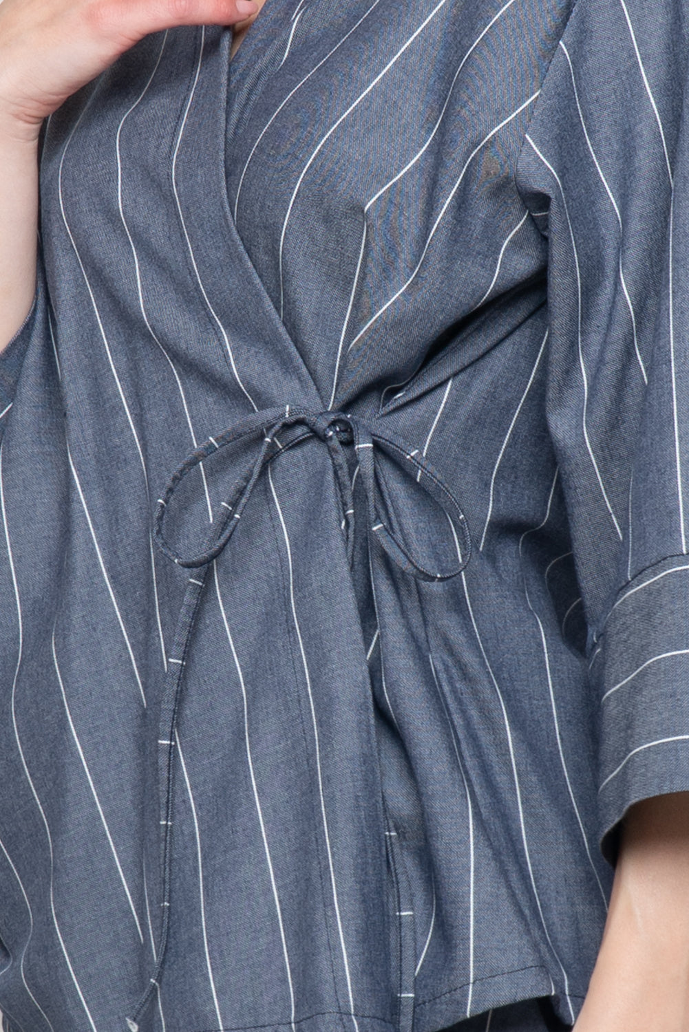 Blusa a Portafoglio Gessata