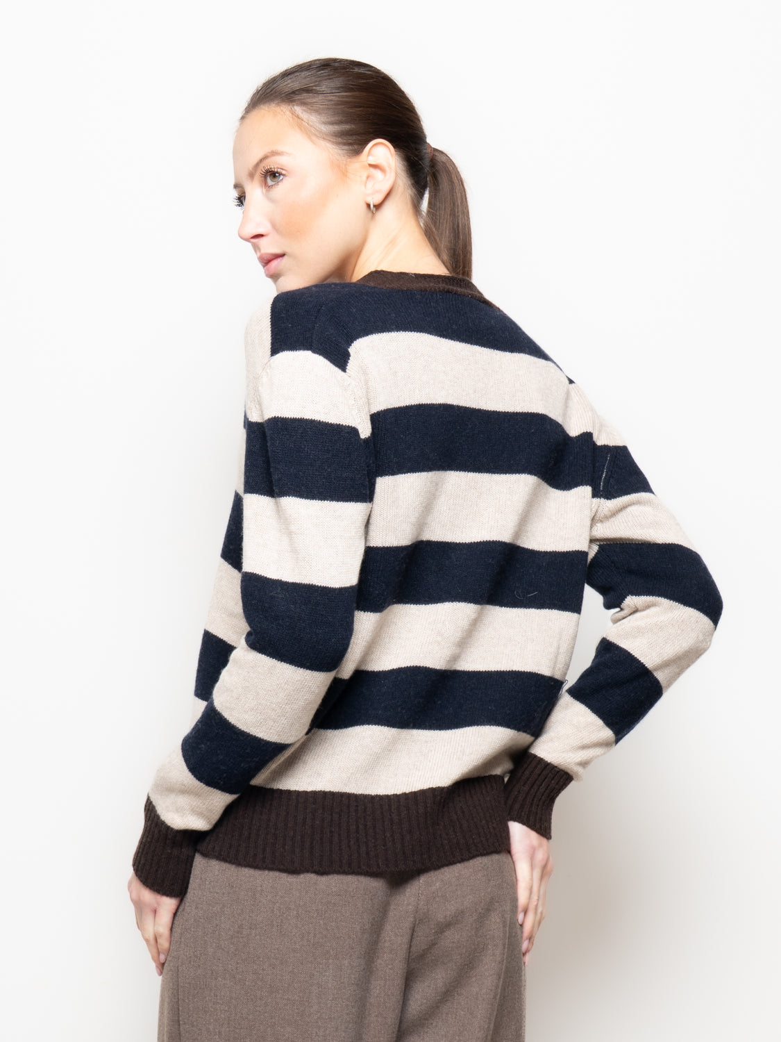 Cardigan a righe