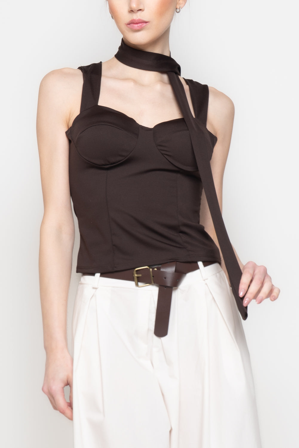 Top Bustier con Coppe Preformate