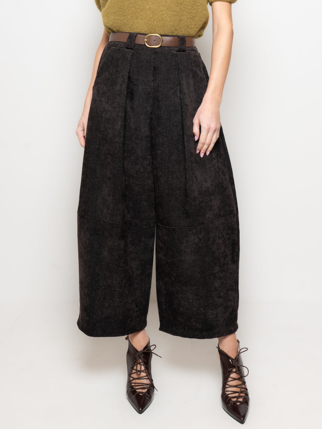 Pantalone ampio in ciniglia