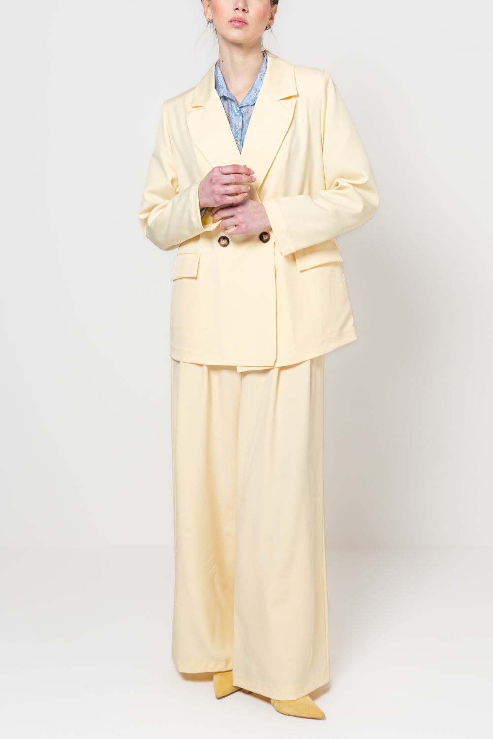 Pantaloni palazzo con pinces