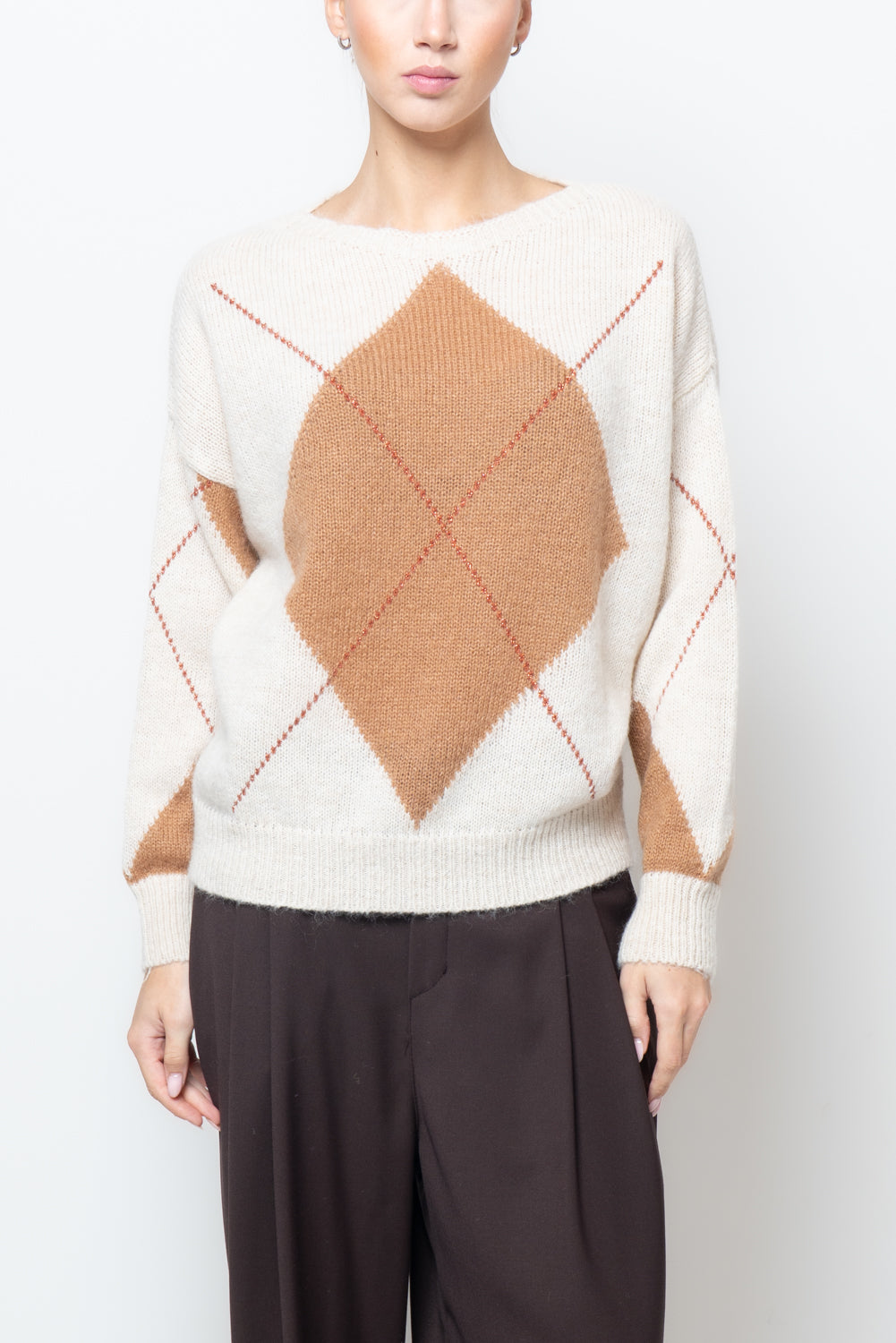 Maglia con motivo a rombo