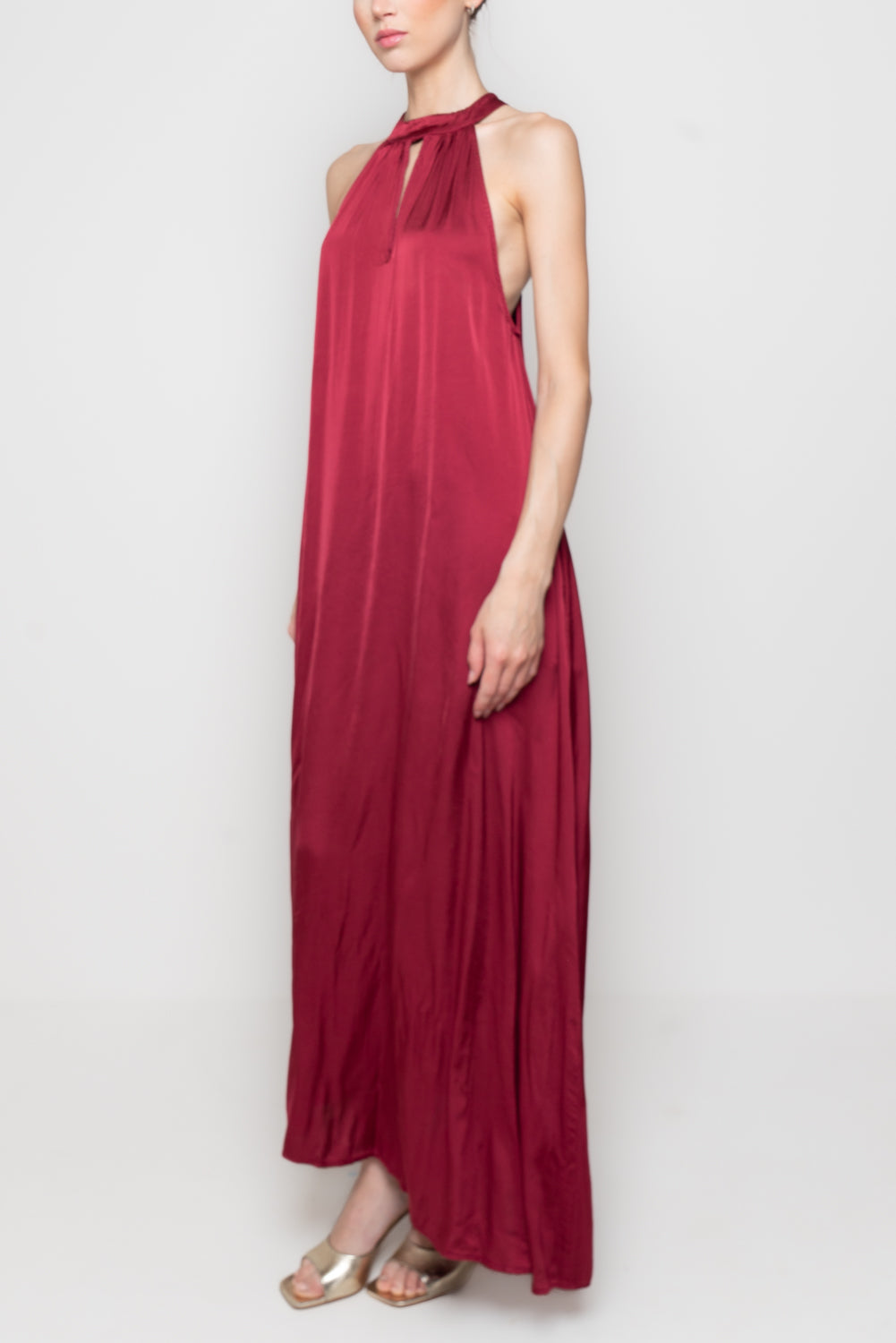 Abito in satin lungo