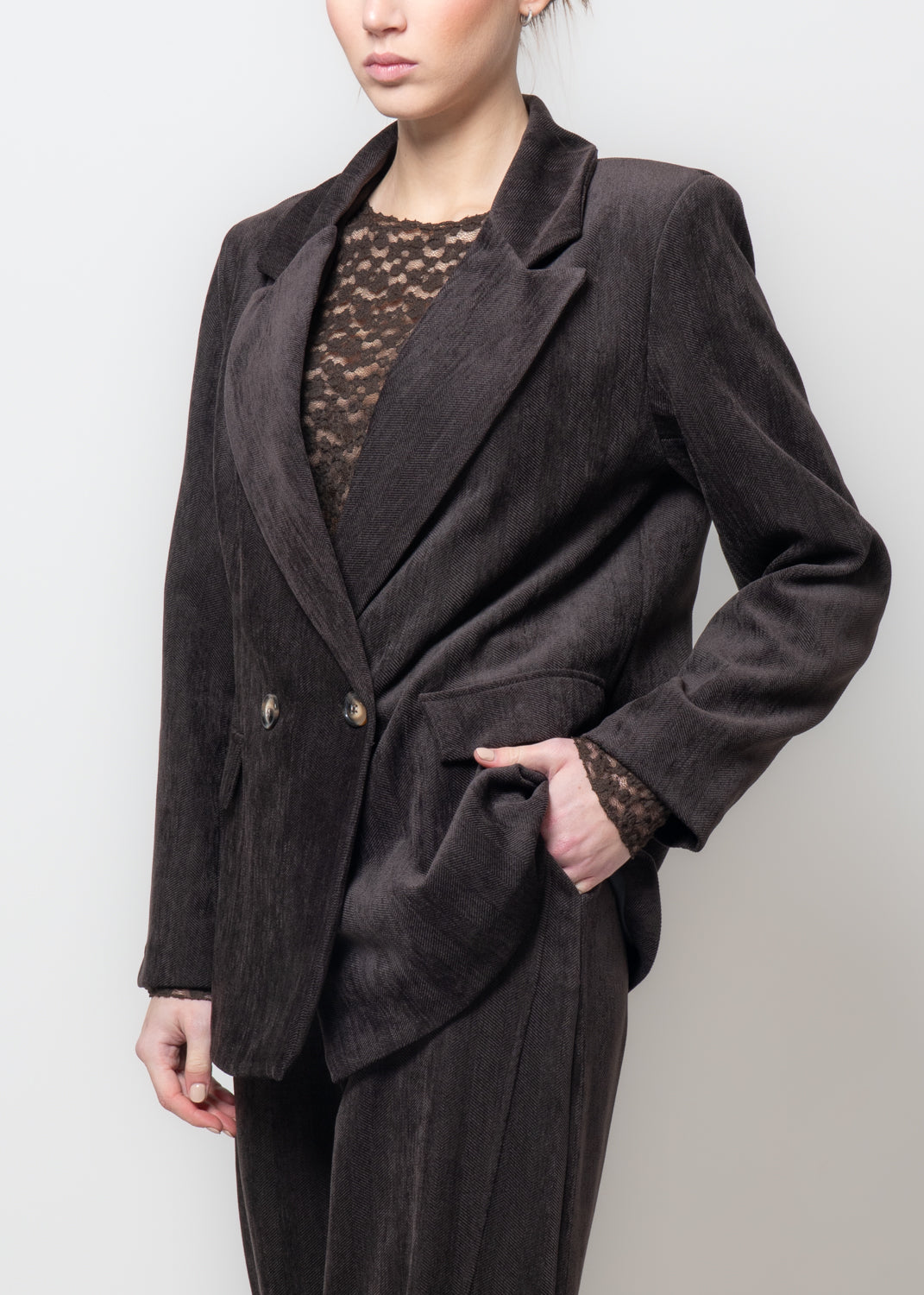 Giacca in velluto doppiopetto
