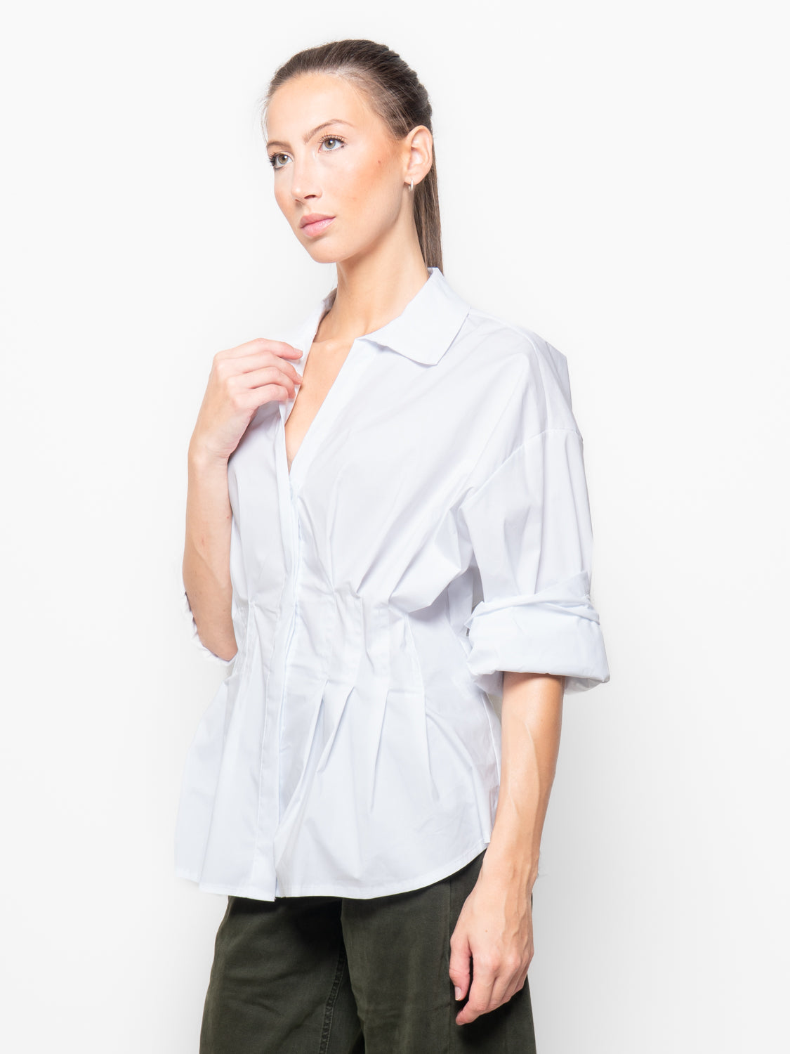Camicia con vita arricciata