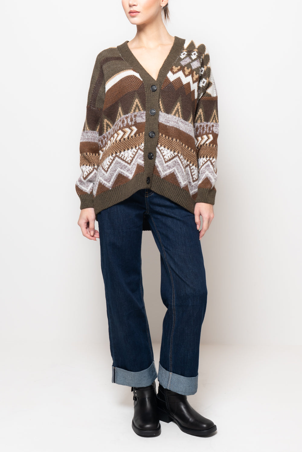 Cardigan fantasia etnica