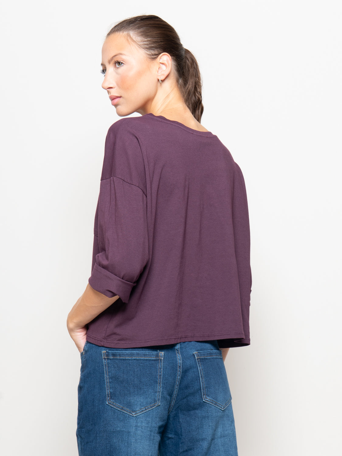 T shirt a manica lunga con tasca