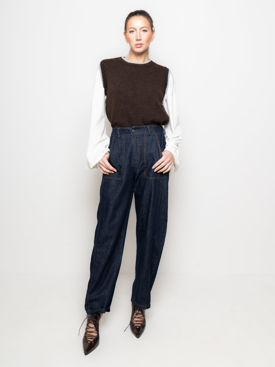 Jeans cropped barrel