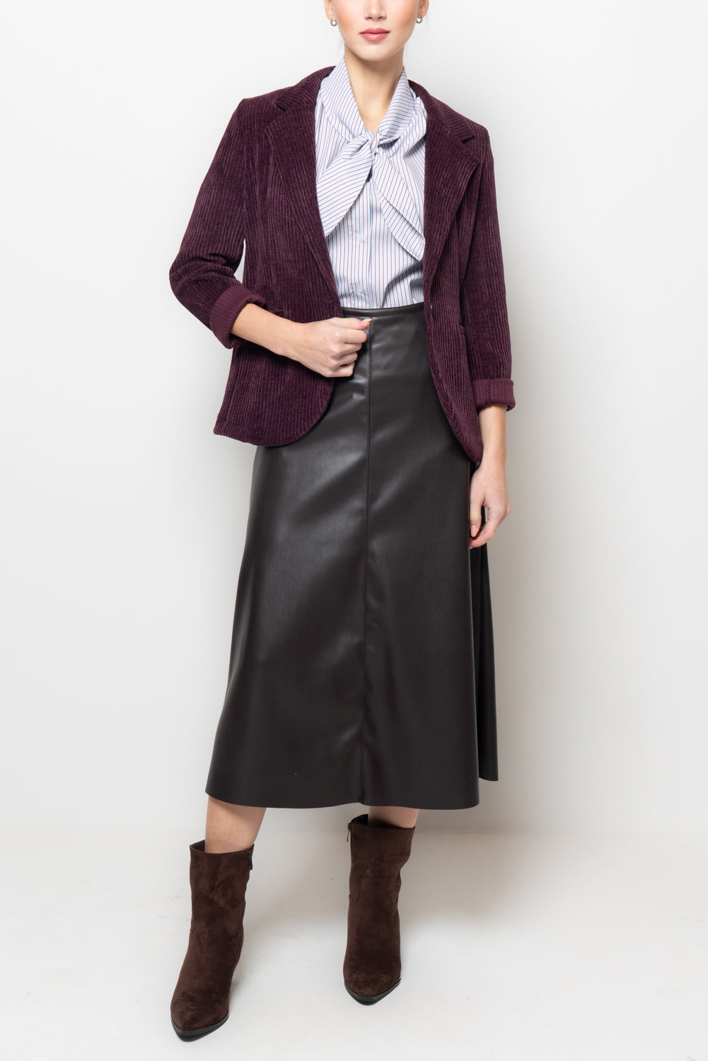 Giacca sfiancata in velluto